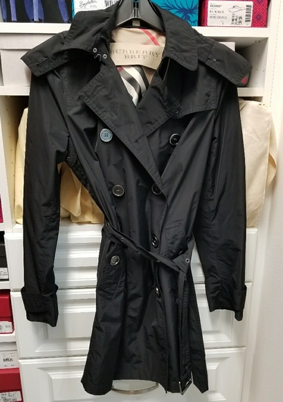 burberry black rain jacket